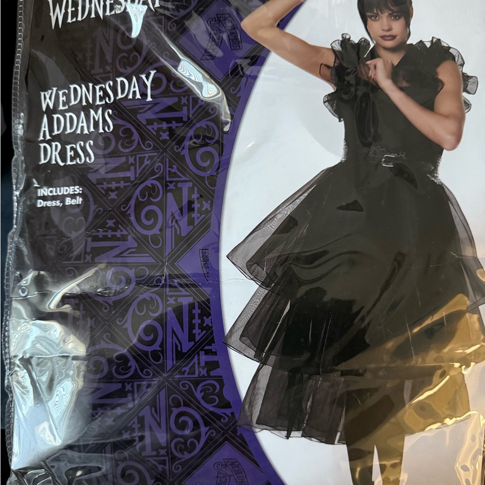 Wednesday Addams Black Dress Halloween Costume